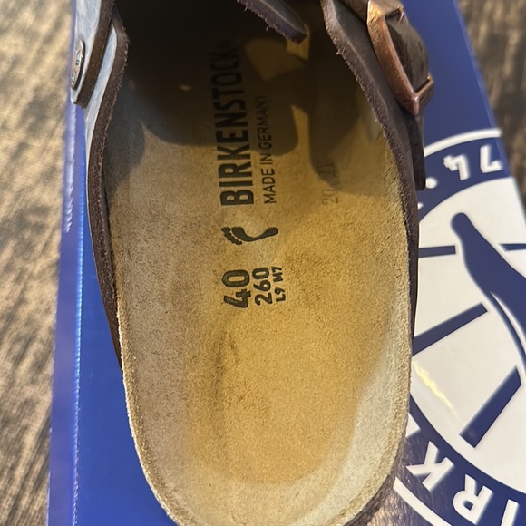 Birkenstock Boston Brown Leather. Mens 7 Women’s 9. Size 40. - Picture 2 of 3